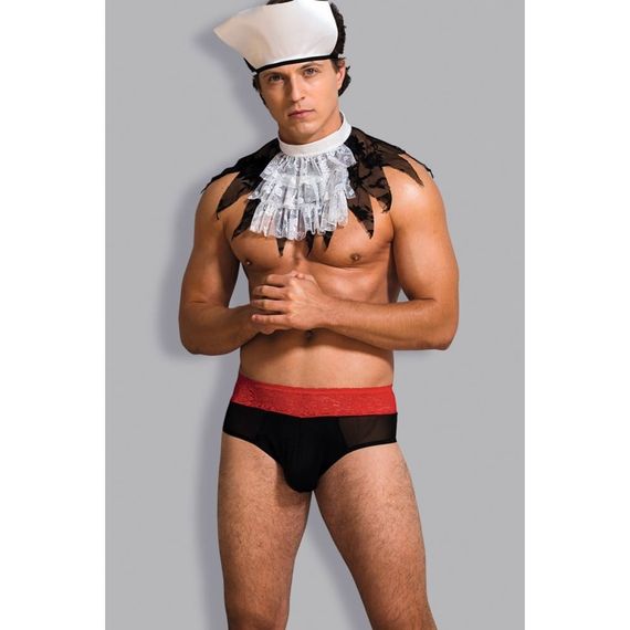 Костюм чоловічий 3 предмети S/M чорний + білий Sunspice Sex Aura