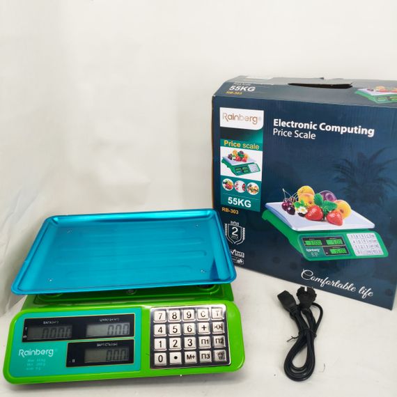 Качественные торговые весы 50 кг Rainberg RB-303 55кг, Весы торговые цифровые для приемки товара ZN-28 | Зображення 3