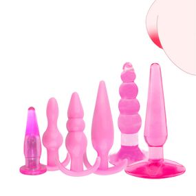 Набір анальних пробок Універсальний. Рожевий 2004-1