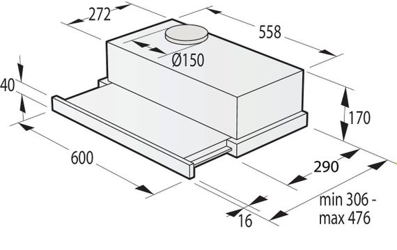 Вытяжка Gorenje телескопическая TH64E4BG | Зображення 6