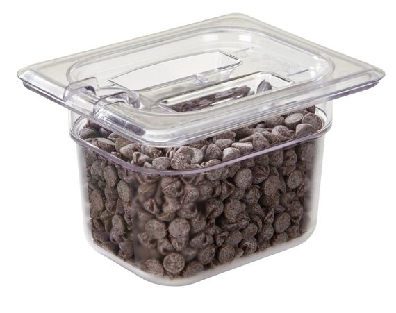 Крышка плоская с ручкой из прозрачного поликарбоната для гастроемкости Cambro, GN 1/4 (265х162 мм) | Зображення 3