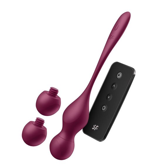 Смарт-вагінальні кульки з вібрацією Satisfyer Love Birds Vary Connect App, змінювана маса, пульт ДК