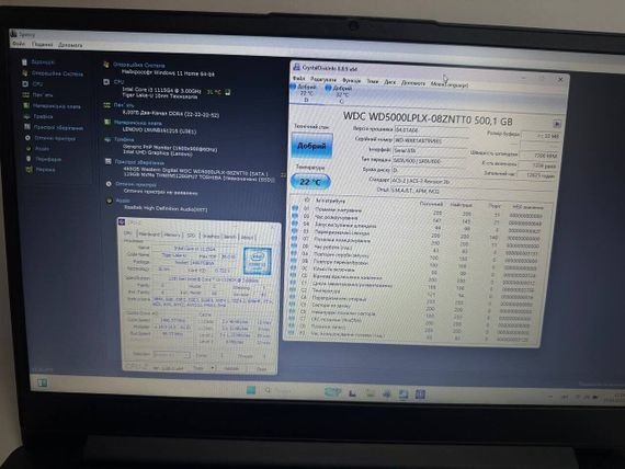 Ультрабук Б-класс Lenovo IdeaPad 3 17ITL6 / 17.3" (1600x900) TN / Intel Core i3-1115G4 (2 (4) ядра по 1.7 - 4.1 GHz) / 8 GB DDR4 / 128 GB SSD + 500 GB HDD / Intel UHD Graphics / WebCam / Win 11 Home б/у | Зображення 5