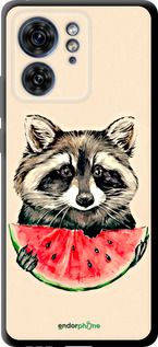 Чохол на Motorola Edge 40 Єнотик з кавуном "4605b-3335-2448"