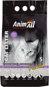 Наповнювач для котячого туалету AnimAll Бентонітовий грудкувальний з ароматом лаванди  10 л