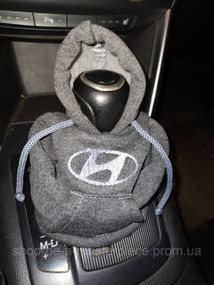 Чехол кофта Худи аксессуар на КПП Car Hoodie Хюндай хендай Hyundai серый подарок автомобилисту 10070