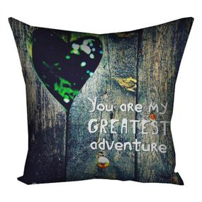 Подушка габардинова з принтом You are my greatest adventure 40x40 см (4P_LP231)