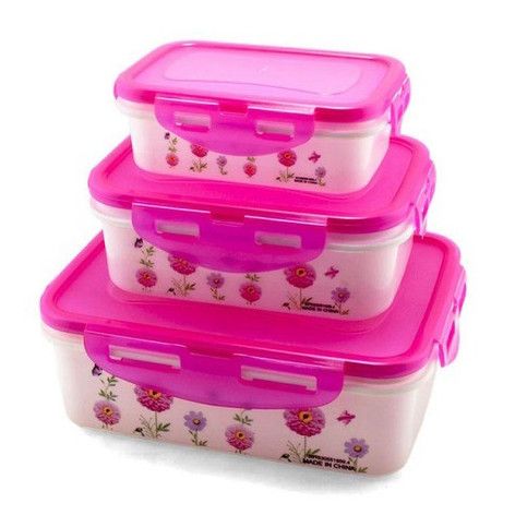 Набор пластиковых судков UNIQUE UN-1511. ZM-801 Цвет: розовый