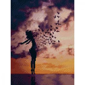 Алмазная мозаика "Свободная душа" Strateg HX070 30х40 см