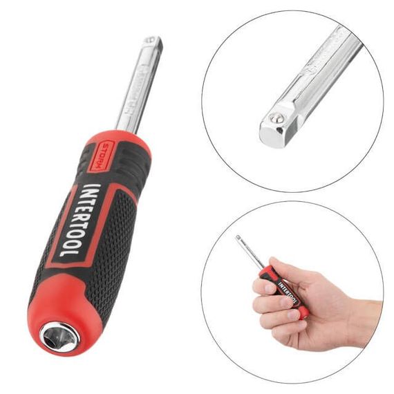 Набір інструментів 1/2", 3/8", 1/4", STORM, 126 од., Cr-V INTERTOOL ET-8126 | Зображення 6