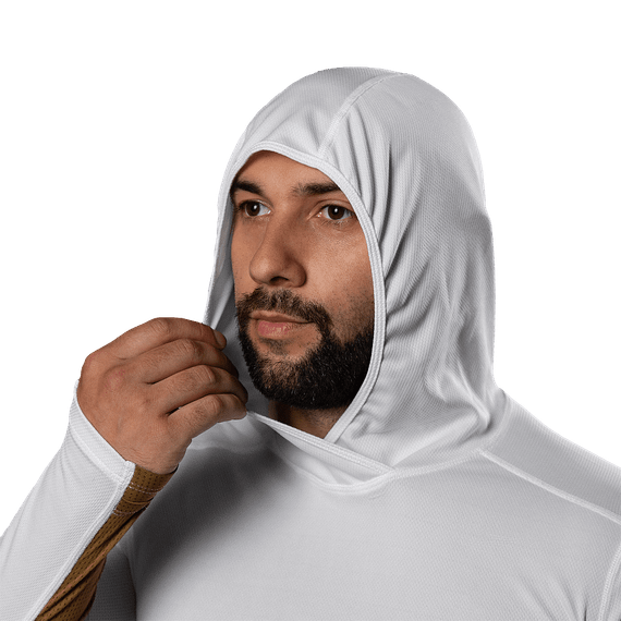 Лонгслів Chiton Air Hood Білий (8062), M | Зображення 3