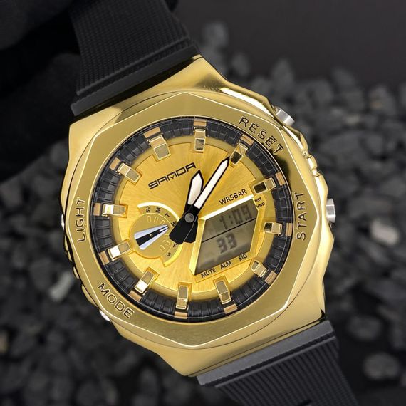 Чоловічий годинник Sanda 3167 Gold | Зображення 1