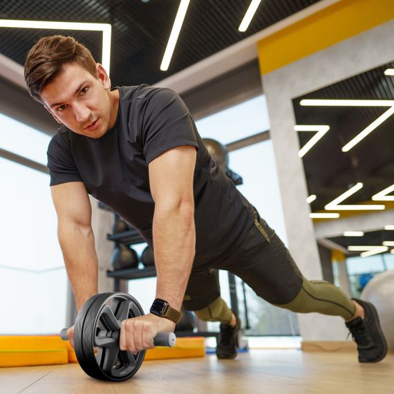 Ролик для пресу подвійний Gymtek чорний | Зображення 6
