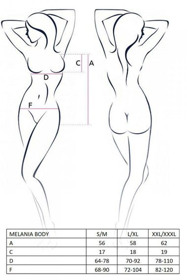 Боді Passion MELANIA BODY S/M, black Sex Aura | Зображення 2