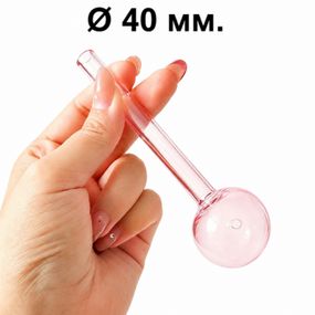 Стеклянная трубка Globe Long Oil Pink