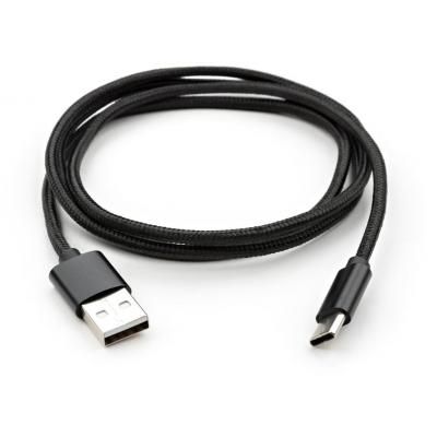 Дата кабель USB 2.0 AM to Type-C 1m nylon black Vinga (VCPDCTCNB1BK) (VCPDCTCNB1BK) | Зображення 4