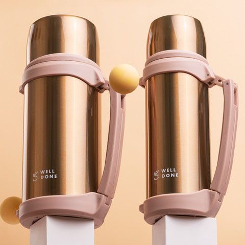 Термос вакуумный 1 л Well Done WD-7031D. YP-501 Цвет: коричневый | Зображення 1