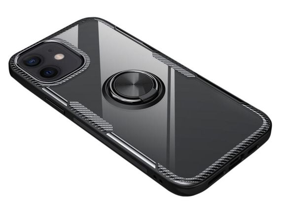 Чехол Primolux Ring Magnetic Stand для Apple iPhone 12 Mini - Black | Зображення 2