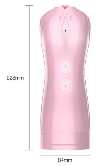Мастурбатор з вібростимуляцією FOXSHOW Vibrating and Flashing Masturbation Cup Pink USB 7+7 Function, BS6300022 Sex Aura | Зображення 8