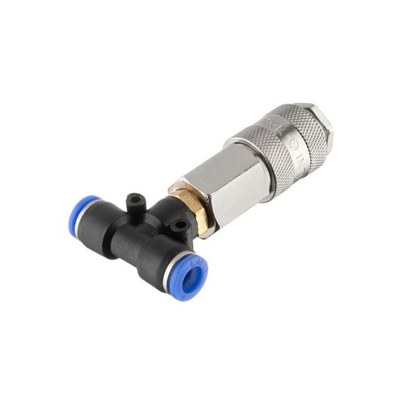 Трійник на шланг 8мм шланг та швидкороз'ємне з'єднання до набору для продувки кабіни вантажних авто INTERTOOL | Зображення 1