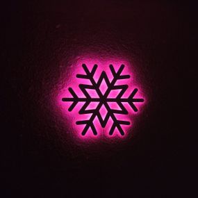 Панно декоративная картина на стену Снежинка LED-SMART 16 цветов пульт 400х400 acr-p000212