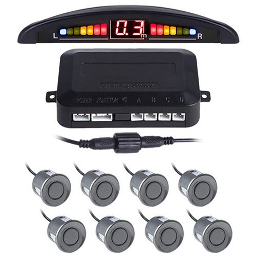Паркувальна система Pulso LP-10180/LED/8 датчикiв D=22мм/конектор/grey