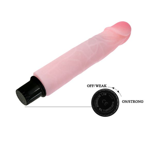 Вібратор реалістичний Baile The Realistic Cock, бежевий, 21.5 х 4 см Sex Aura | Зображення 4