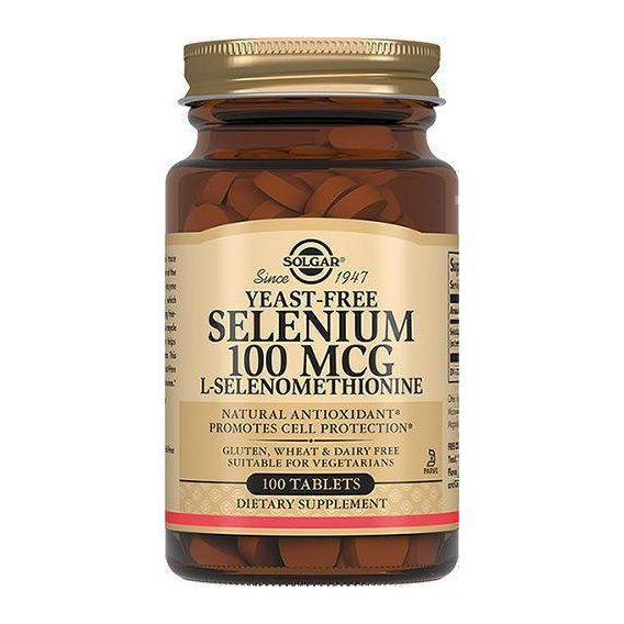 Селен Solgar Selenium, Yeast-Free 100 mcg 100 Tabs