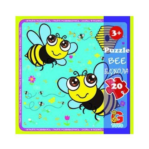 Пазли Комахи. Бджола LI05 G-Toys 20 елементів (4824687638334)