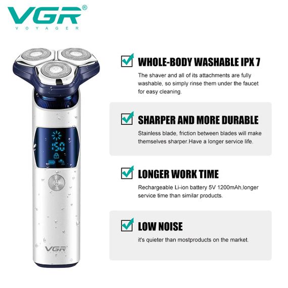 Електробритва бездротова акумуляторна VGR V-328 (41882-VGR V-328_571) | Зображення 7