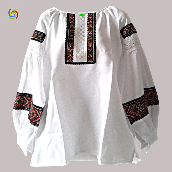 Рубашка Украинская вышиванка  32809 цвет белый размер L/XL