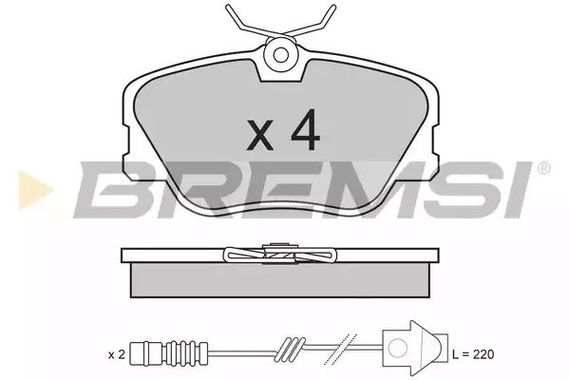 Колодки передні гальмівні W201/124 (Lucas), Bremsi (BP2286) | Зображення 2