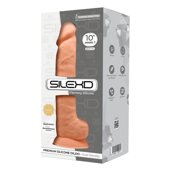 Фалоімітатор реалістичний SilexD Arnold Flesh (MODEL 5 size 10in), двошаровий, силікон+Silexpan, діа | Зображення 3