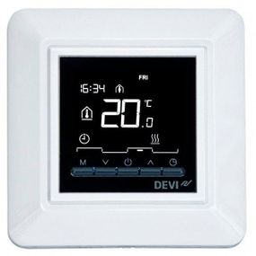 Терморегулятор DEVIreg Opti, электронный, 2&quot; экран, 85 х 85мм, макс. 13A, белый (140F1055)