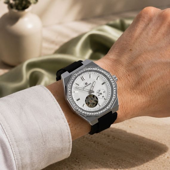 Наручний механічний годинник Forsining 8313 Black-Silver-White | Зображення 5