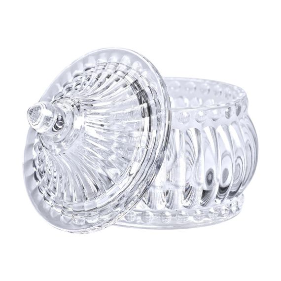 Конфетница стеклянная c крышкой Ø 8 см в восточном стиле HP-YH-2 | Зображення 3