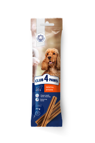 Клуб 4 Лапи ПРЕМІУМ ДЕНТАЛ СТІКС. ЖУВАЛЬНІ ПАЛИЧКИ ДЛЯ ДОРОСЛИХ СОБАК  СЕРЕДНІХ ПОРІД 77 г