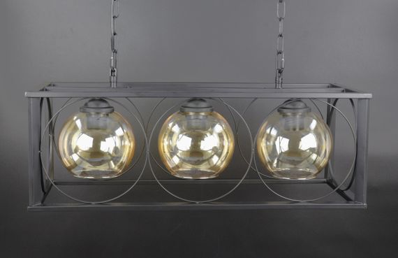 Люстра підвісна LOFT на 3 лампочки 25802 Чорний 35-110х24х62 см. | Зображення 1