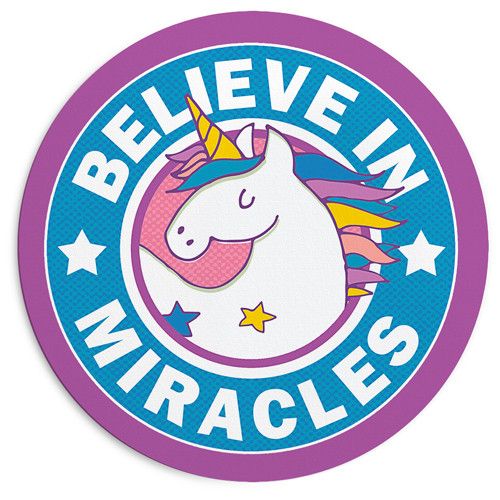 Килимок для мишки круглий Believe in miracles 20 см (RKYL_23F063)