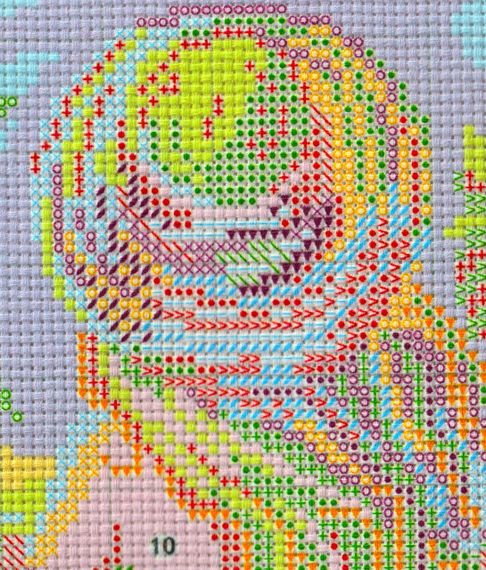 Набір для вишивання за нанесеною на канву схемою "Sunflower Girl". AIDA 14CT printed 30*34 см | Зображення 2