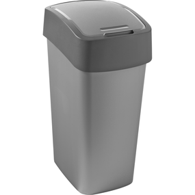 Контейнер для мусора с поворотной крышкой Curver (Курвер) Flip Bin 45 л (02172) Серый
