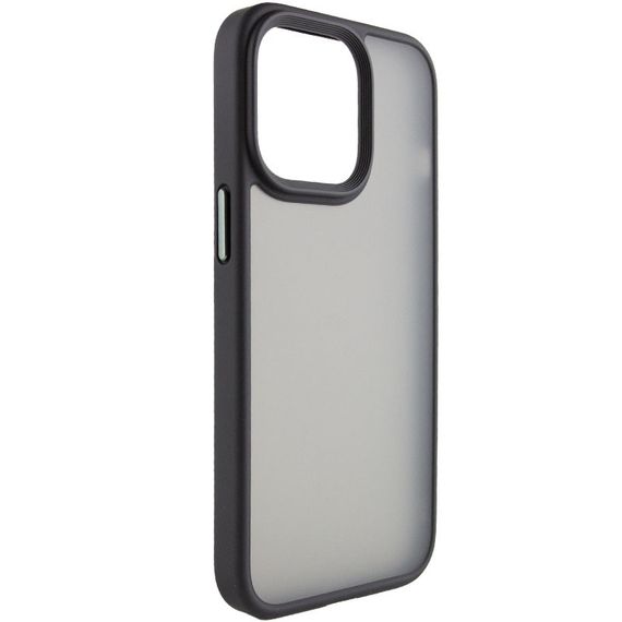 TPU+PC чехол Metal Buttons для Apple iPhone 13 Pro Max (6.7") Черный | Зображення 2