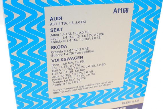 Фільтр повітряний VW Caddy 2.0SDI A1168 | Зображення 4