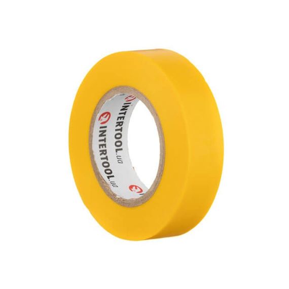 Стрічка ізоляційна 0.15 мм*17 мм*15 м жовта INTERTOOL IT-00421 | Зображення 2