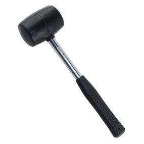 Киянка резиновая Sigma 340 г черная, металлическая обрезиненная рукоятка (4317471)