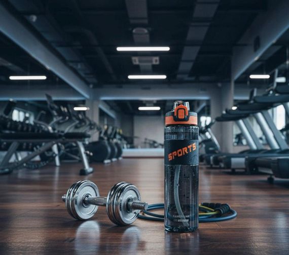 Еко-пляшка KANGZYUAN 500 мл — Чорна Tritan BPA-free, ударостійка, спортивна з ергономічною кришкою | Зображення 8