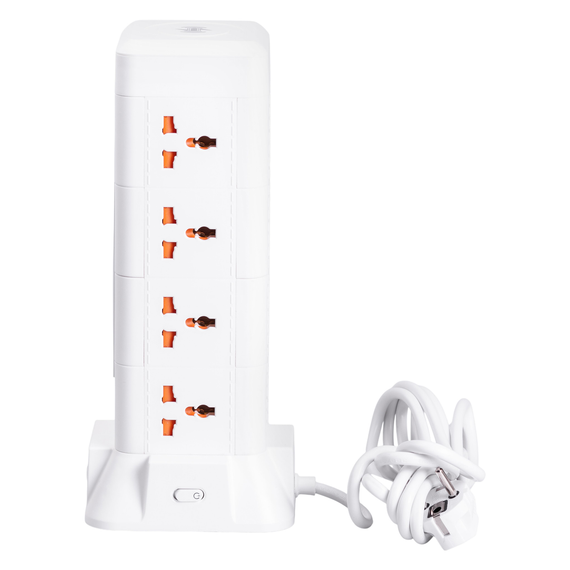 Мережевий фільтр подовжувач 2.8 м з лампою на 12 універсальних розеток з 2 USB, 1 Type-C, бездротова зарядка HP-5-9MF | Зображення 8