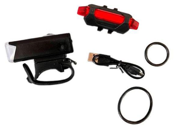 Вело фара передня та задня Bike Light 025 велосипедний акумуляторний ліхтар на велосипед з кріпленням | Зображення 1