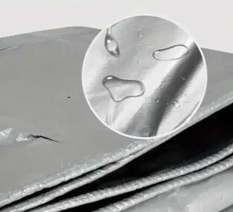 Тент тарпауліновий Shadow з металевими люверсами 200 г/м² 5 х 8 м сірий (TTSH00011) | Зображення 4