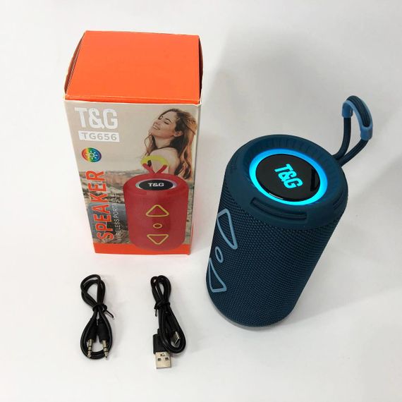 Bluetooth колонка портативна TG656 FM-радіо. RL-299 Колір: синій | Зображення 4